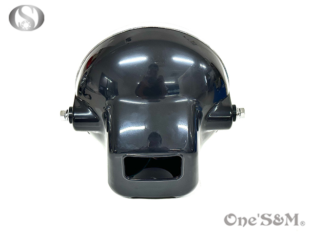 イエローガラスレンズ 丸型ヘッドライト H4球付き ブラックケース Q2-4BK