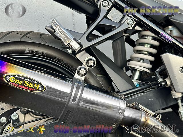 ☆純正エキパイ専用 GSX250R 2BK-DN11A用 スリップオン マフラー サイレンサー デルタチタン焼Type - Online  Shopping One'S&M®